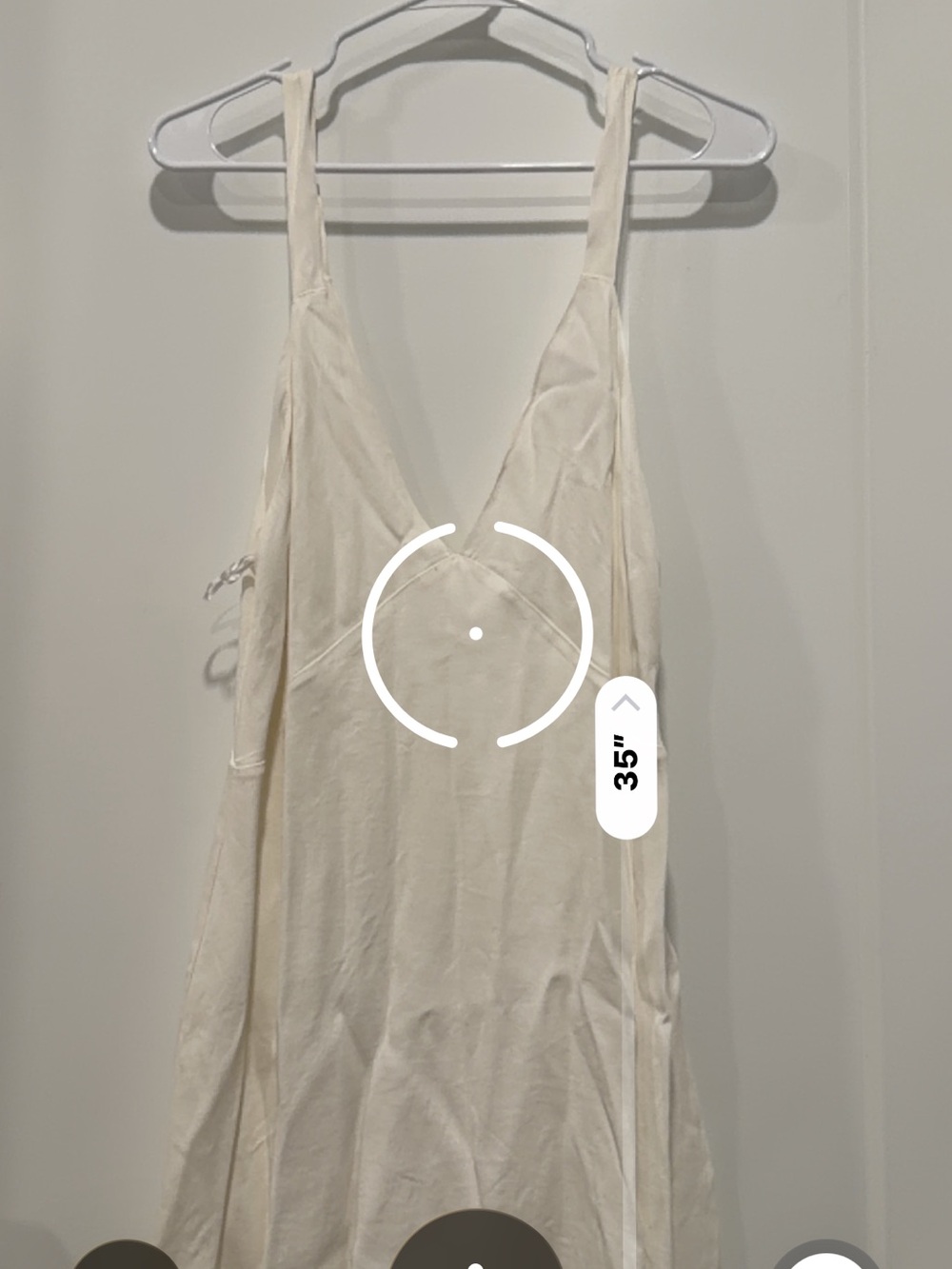 Zara white V-Neck Slip Camisole/mini dress